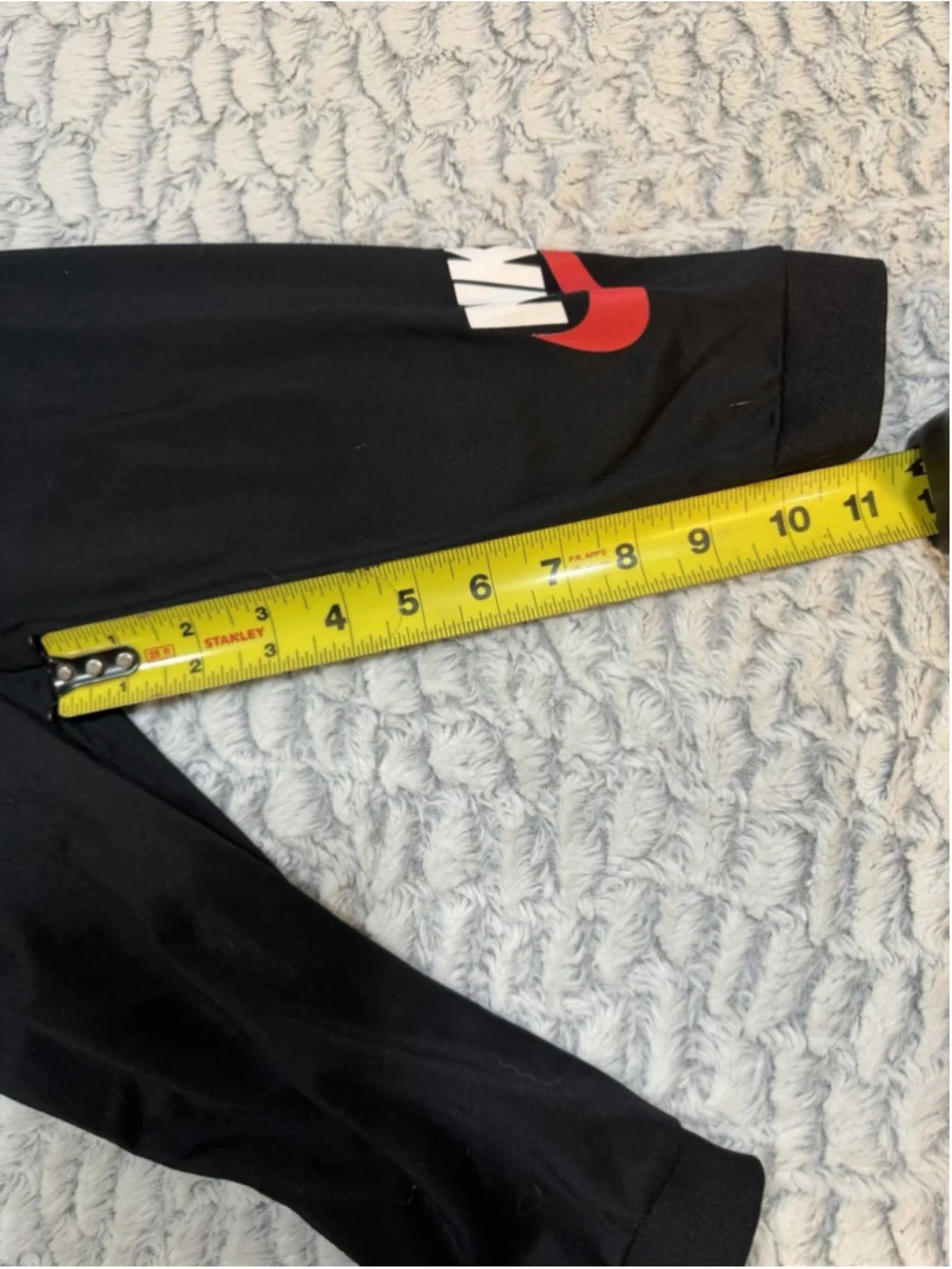Nike Boys Black Jogger Pants 24M Elastic Waist Pull-On Jersey Polyester